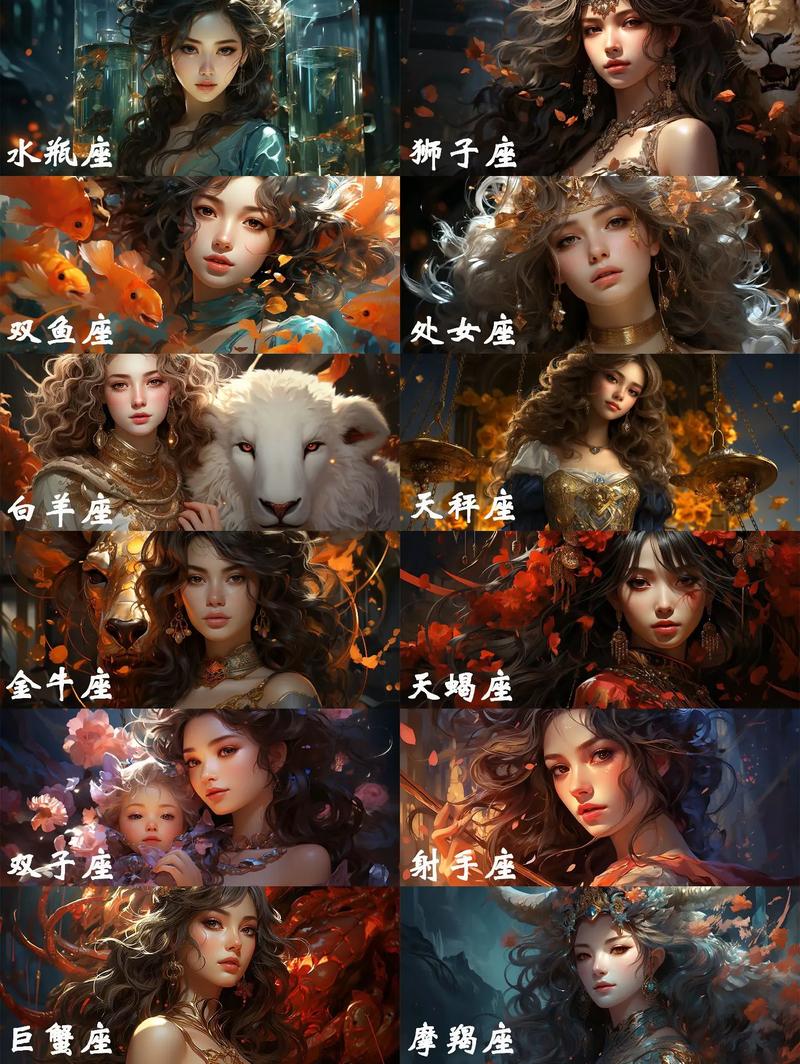 十二星座女神图片大全
