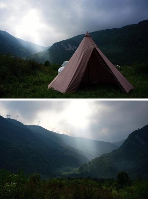 梦见在山谷中露营