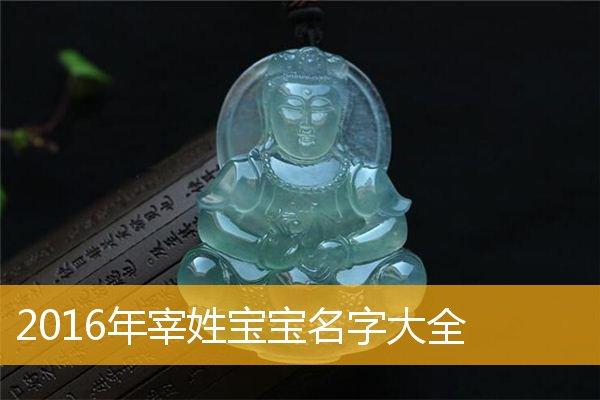 鼠年宰姓男孩名字