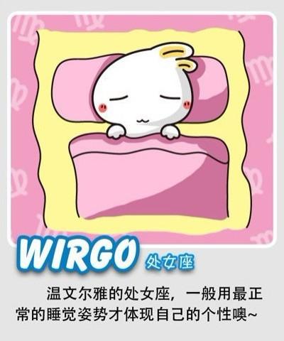 12星座睡姿的萌图