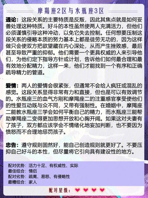 男射手摩羯座和女水瓶座二区配对