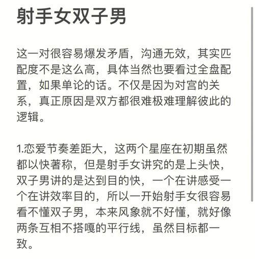 双子女射手男配吗