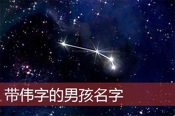 含伟字的男孩名字