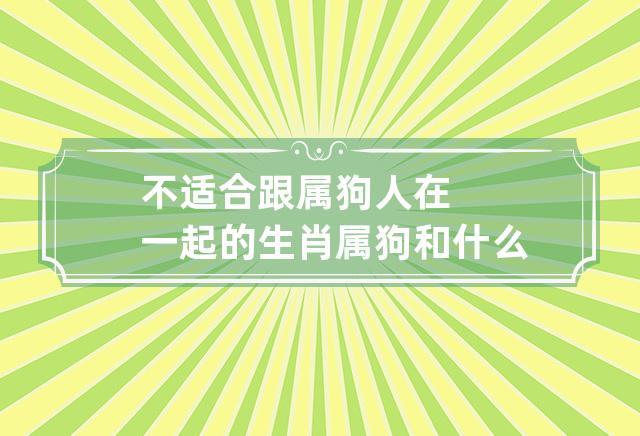 属狗不能跟属什么在一起