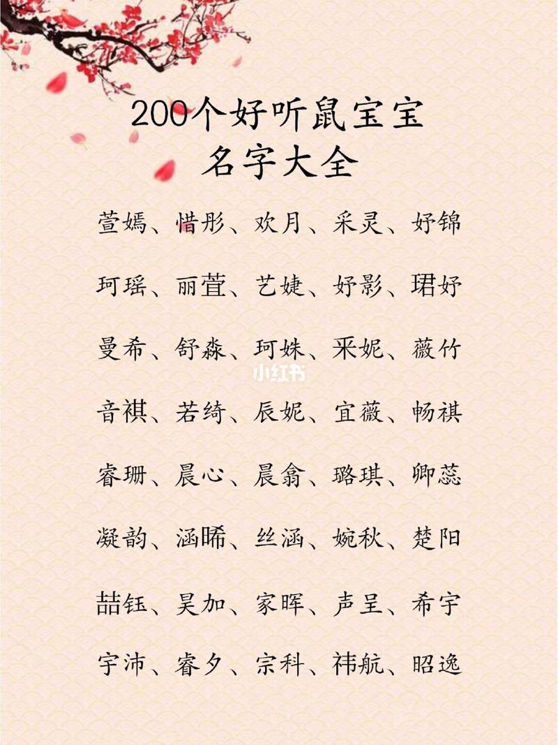 鼠宝宝姓秦女孩名字好听大全