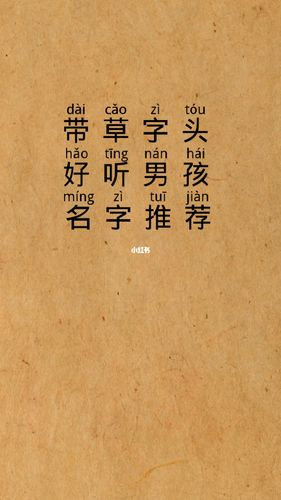 草字头男孩儿名字最热