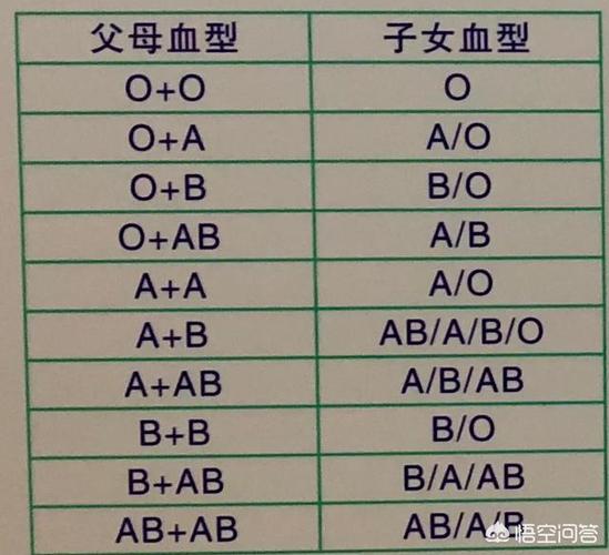 o型血b型血的人生的孩子什么血型
