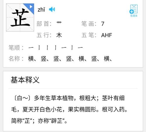 芷字取名寓意及含义