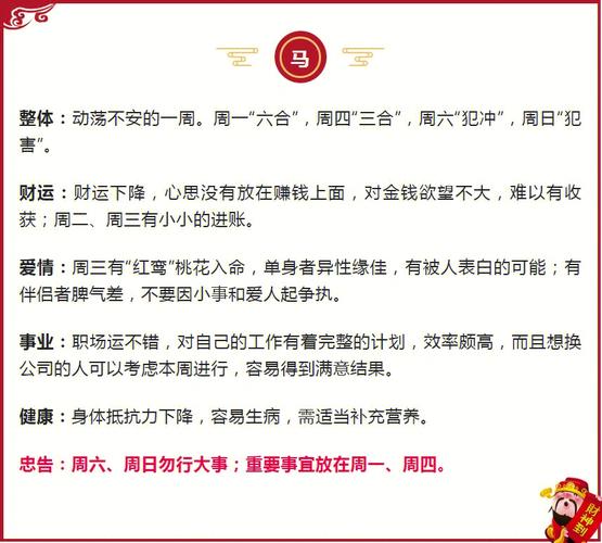 12属相每周运势1月21日—1月27日
