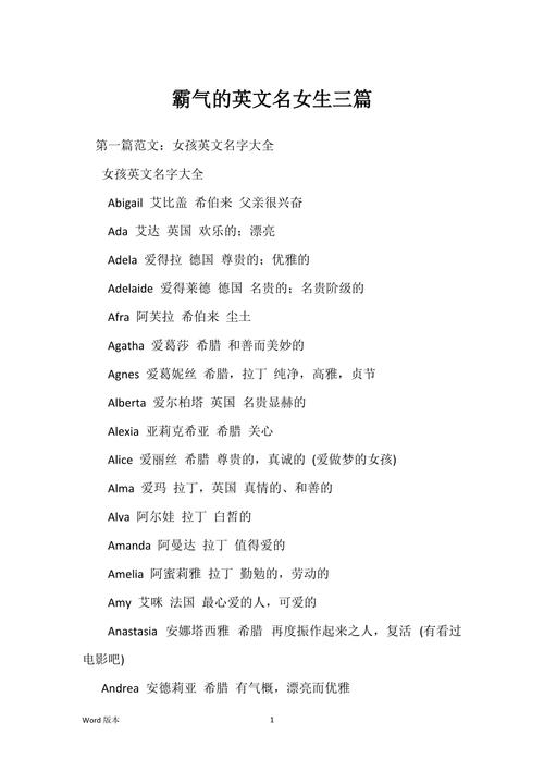 英文霸气的小组名字