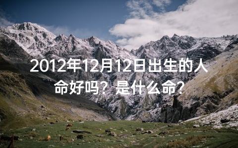 2012年是什么命 命运好不好