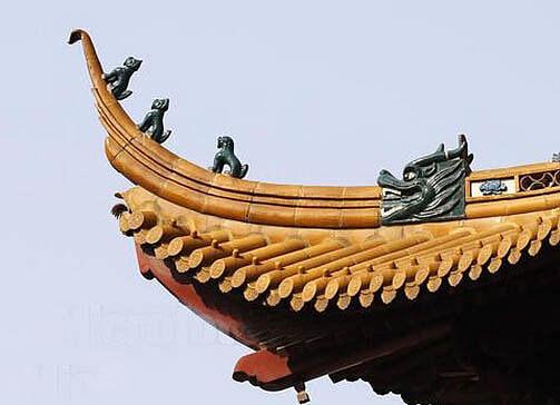 古典建筑大门上的飞檐,有什么风水作用