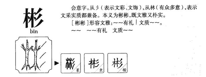 彬字的含义是什么意思