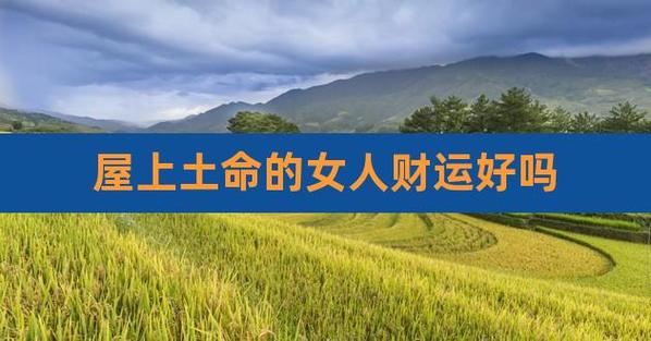 屋上土命的女人财运好吗?