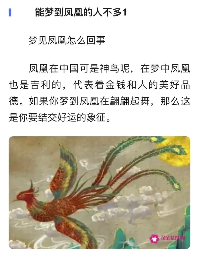 梦见凤凰是什么意思?