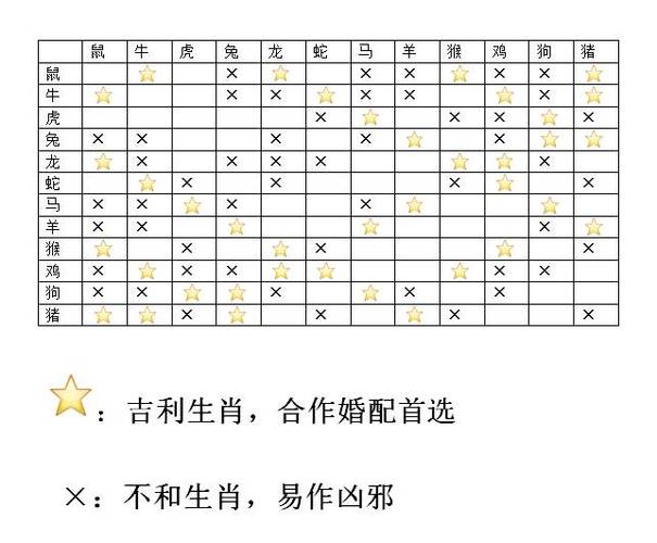 哪些生肖相冲相合