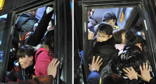梦见自己在挤公交车