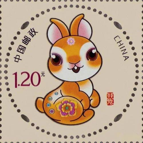 2023年的兔年邮票怎么画