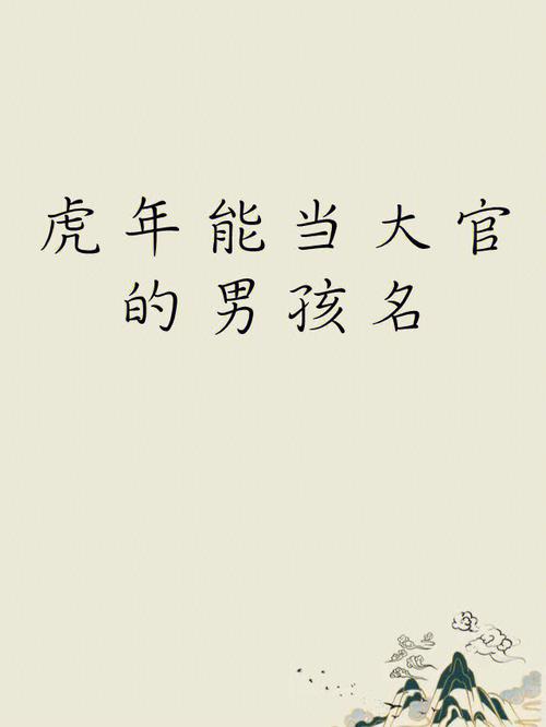 22年属虎男孩寓意好的名字