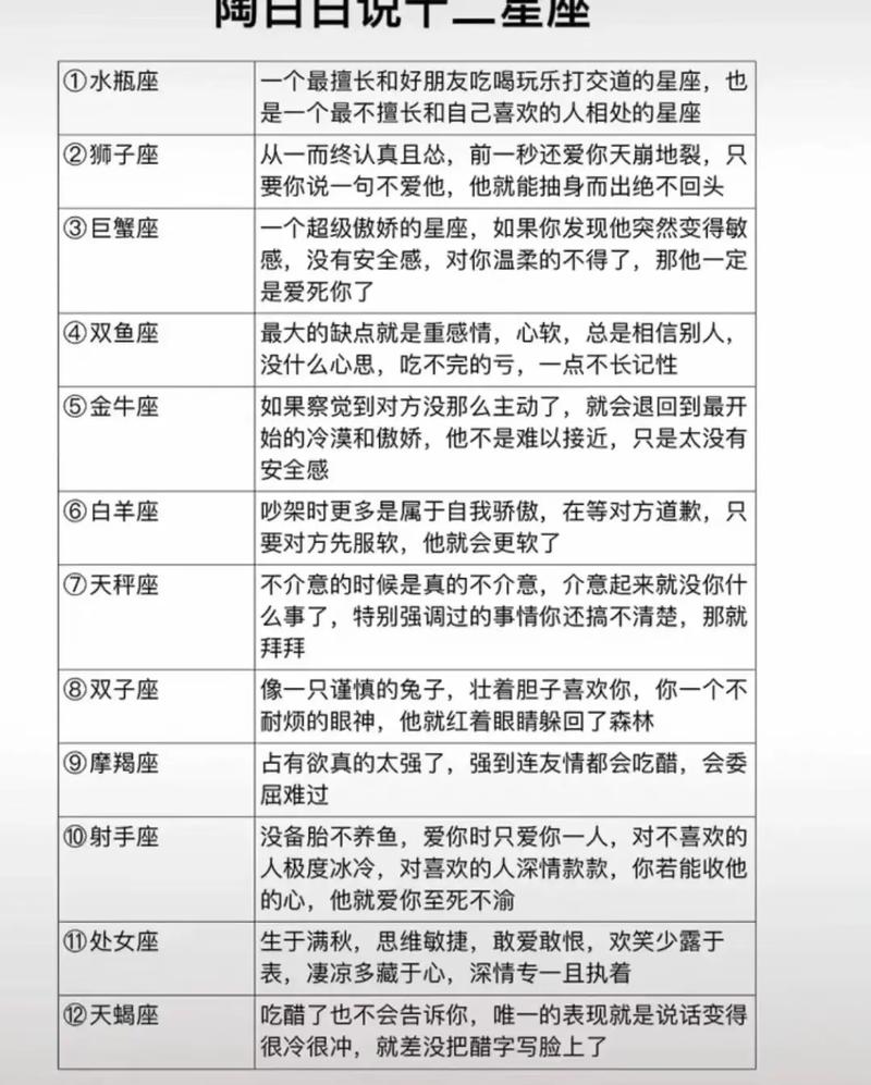 12星座男中想念一个人也不说来