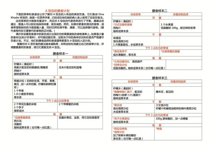 a型血的人吃什么减肥