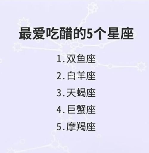 哪个星座女最爱吃醋