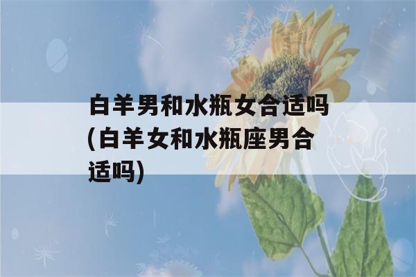 水瓶座男和白羊座女分手还能和好吗