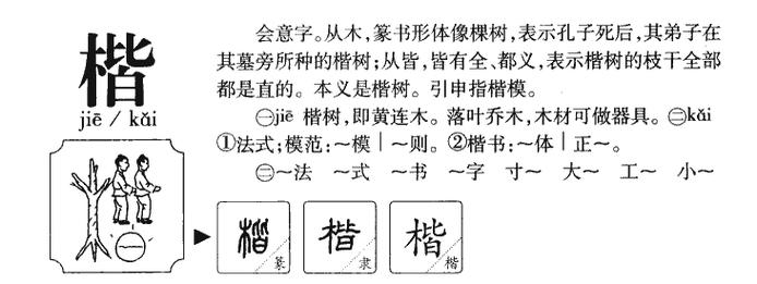 楷在五行中属什么,哪些文字在五行之中属木?