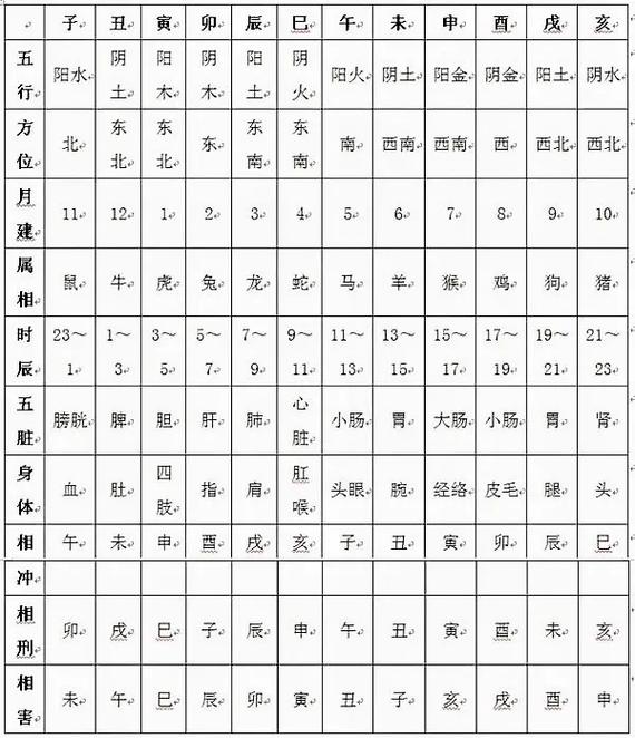 八字:十天干、十二地支作用关系
