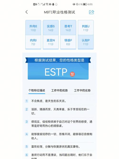 mbti职业性格测试报告分析