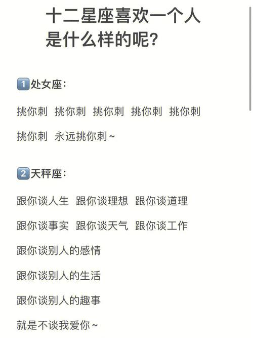 12星座很爱一个人是什么感觉