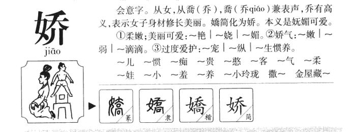 娇名字解释和寓意是什么