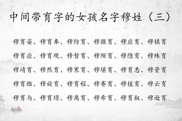育在名字中的意思