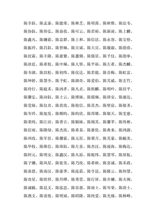 姓陈有什么好听的乳名
