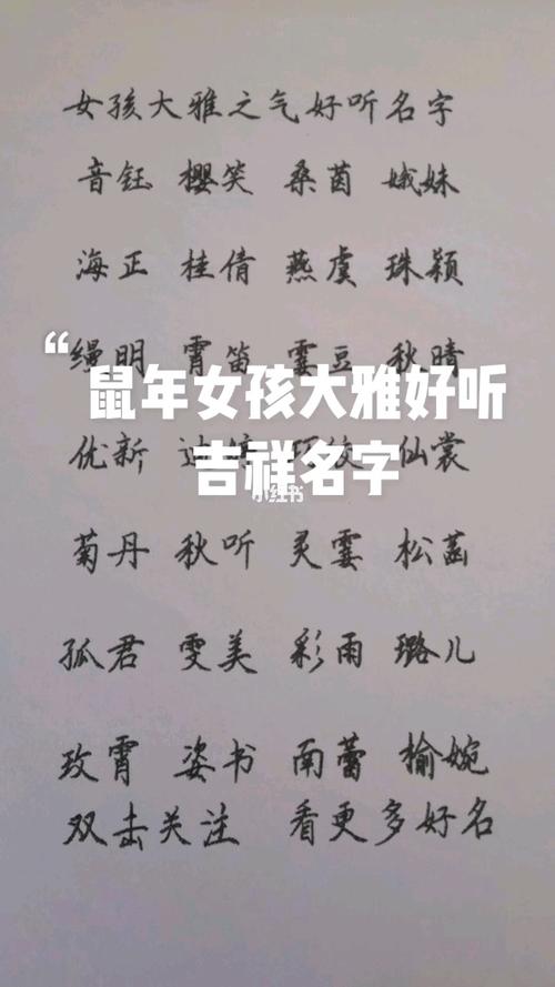 鼠年女宝宝起名:好听罕见的女宝宝名字