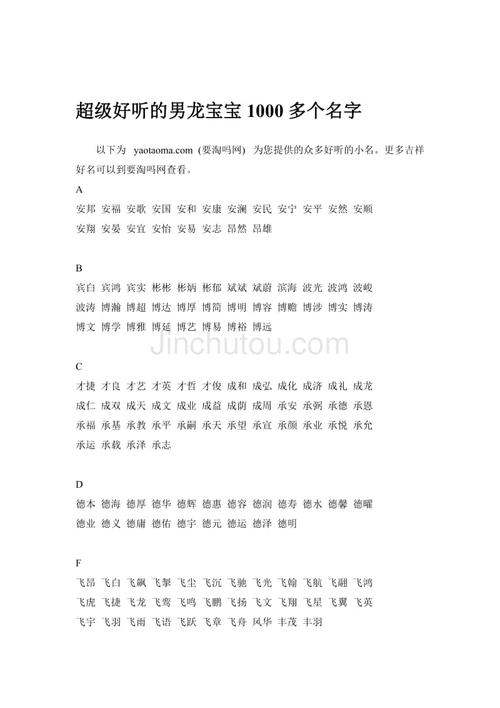 男孩名字带龙什么名字