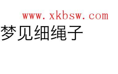 梦见绳索 绳子
