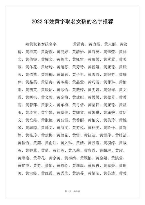 2022年女孩名字库