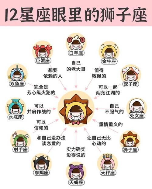 狮子座眼里的十二星座