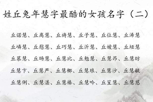 好听的慧名字