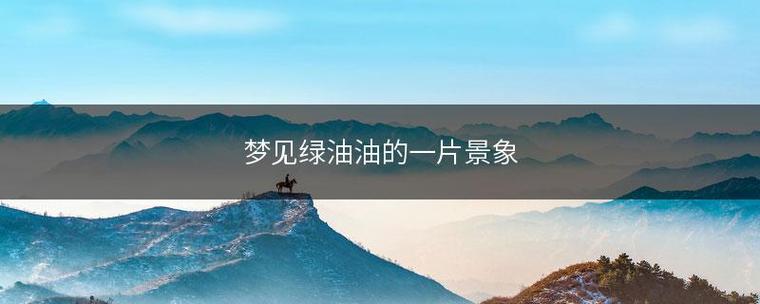 梦见一大片绿油油
