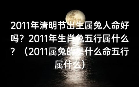 2011属兔的是什么命,2011年属兔什么命