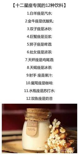 十二星座饮品宣传语
