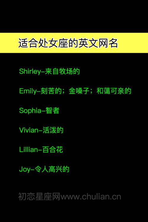 2016年“处女座”猴宝宝英文名字