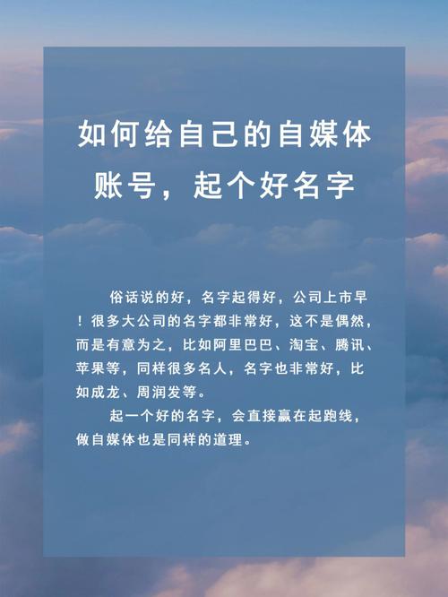 自媒体公司怎么取名字