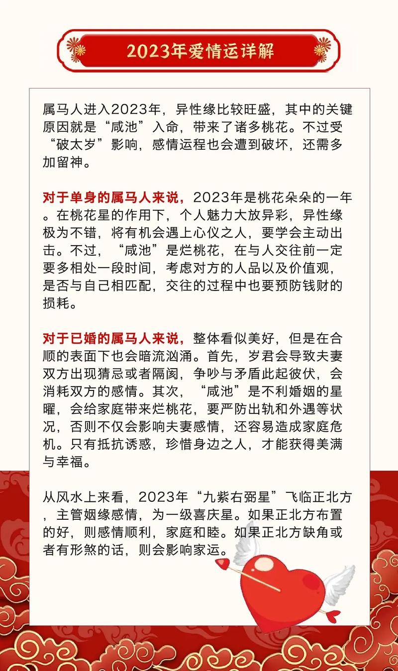 生肖马2023年的运气