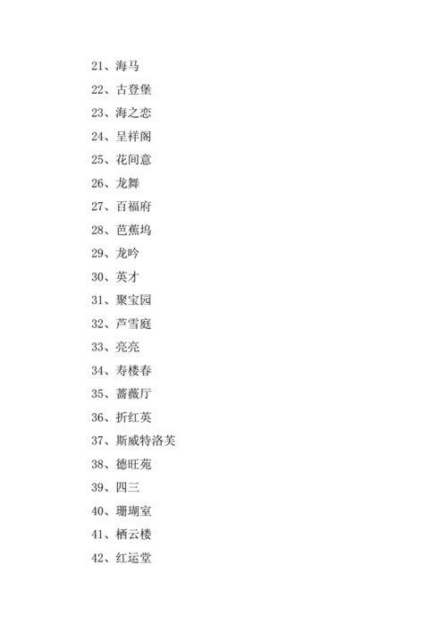好听的现代化房间名字