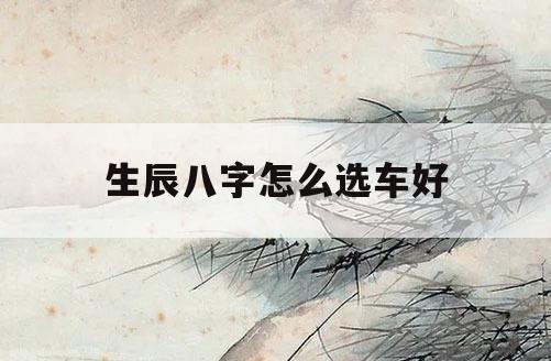 怎么根据生辰八字选车颜色