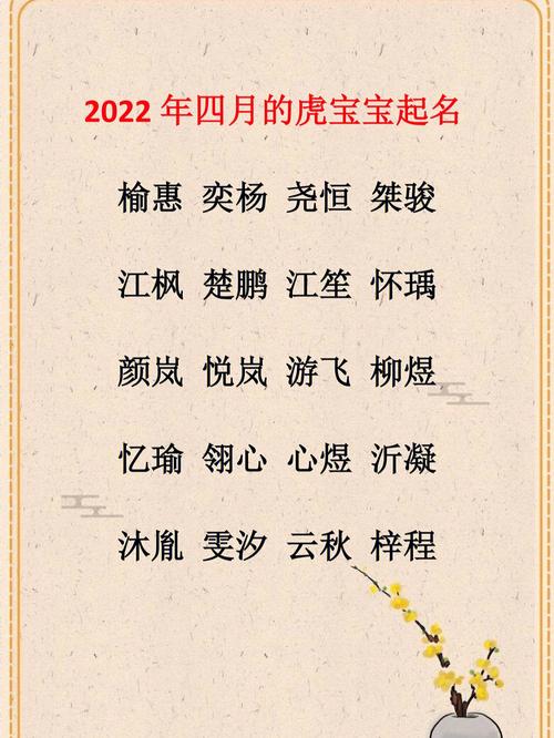 2022年出生男孩叫什么名好