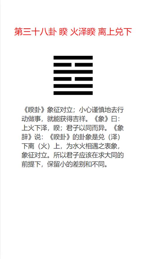 第三十八卦 睽 火泽睽 离上兑下